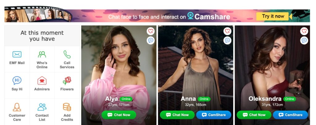 CharmDate features