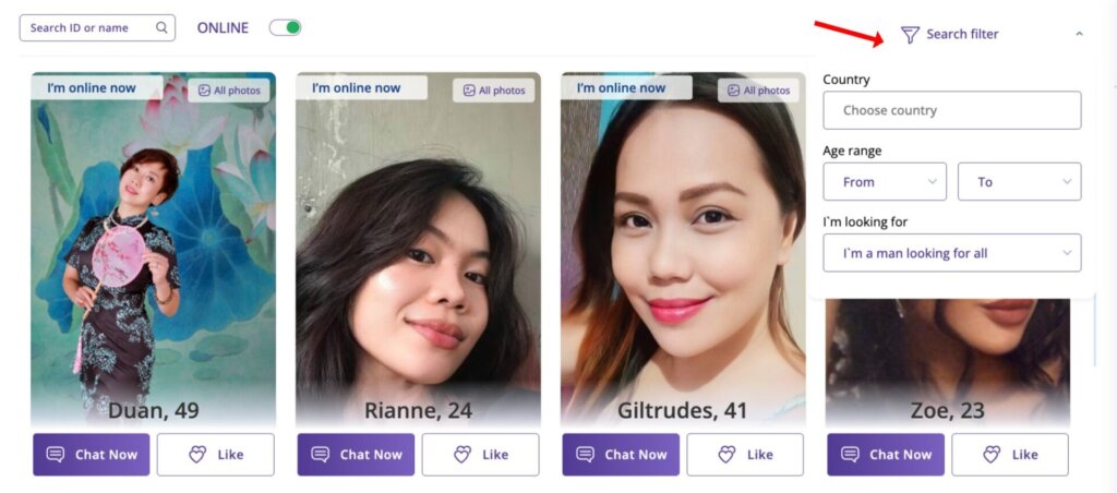 basic search filters